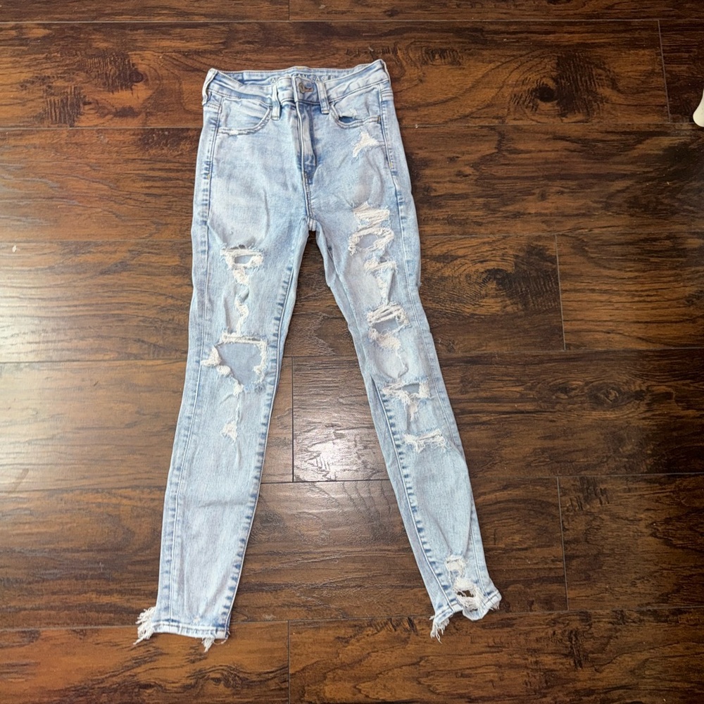 Distressed Light Blue Women's Jeans